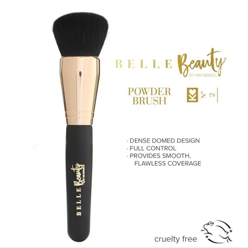 Belle Beauty Kim Gravel Bronzer Highlighter In Tuscan Sun W/ Kim's Powder Brush
